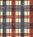 Navy And Red Wooden Plaid Wallpaper