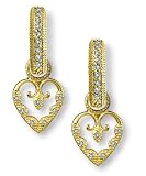Scalloped Heart Fleur Charms