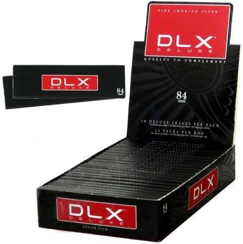 5 Booklets Dlx Deluxe Rolling Papers 84MM with Free BB Sticker