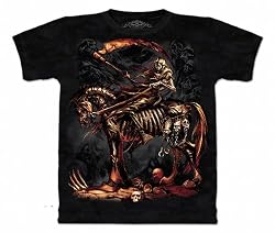 The Mountain Skullbone Scythe Horse Rider Adult Tee T-shirt