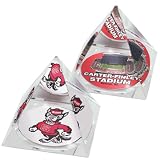 NCAA Crystal Pyramid with Stadium and Logo Image on Bottom (Set of 2)