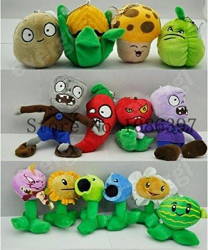 PVZ Plants vs. Zombies Plush Toys Peashooter Snow Pea Soft Stuffed Dolls 14pcs/set Jaantuska geesiyaal carruurta