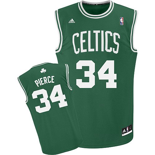 Paul Pierce Adidas Boston Celtics Green Revolution Replica Road Jersey - XL