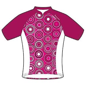 Buy Descente 2009 Ladies Genesis Short Sleeve Cycling Jersey - Fire Pink Crimson - 13520FPCM