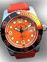 Zeno Airplane Orange Automatic Diver Swiss Made Watch 6349-3-A1-OJ