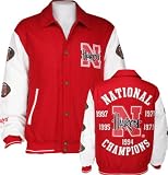 Nebraska Cornhuskers Commemorative Wool and Leather Varsity Jacket - X-Large