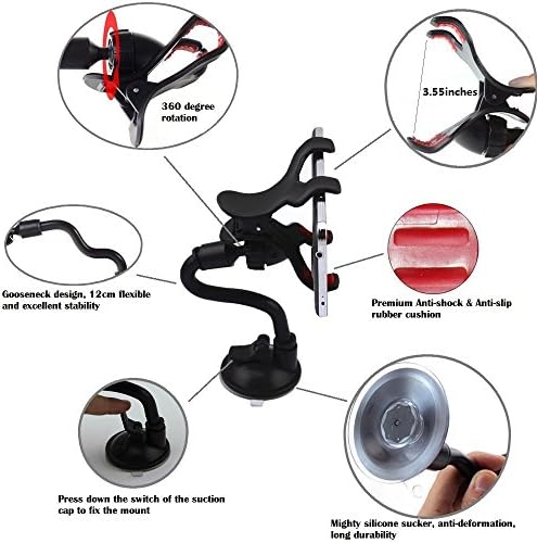 AECO Car Windshield Mount Holder+Dual USB Port Car Charger+Car Audio AUX Cable, easy-to-use universal car mount for smartphones, GPS, premium Windshield Dashboard Car Mount Holder for galaxy s5 s4 s3 s2 note 3 note 2, Htc one max m8 m7, iphone 6 4,7, iphone 6 plus, iphone 5s 5g 4s 4g 3gs, sony Z2 z1. LG g2 G pro2, G3, LG flex, Nokia 1520, huawei mate2, GPS navigation and all smart gadgets