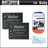 2 Pack Battery Kit For Sony Cyber-Shot DSC-W570 Digital Camera Includes 2 E ....