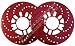 Automotive : 3A Racing Simulated Cross Drilled Disc Drum Brake Covers - Red