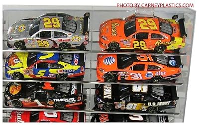 NASCAR Display Case 21 car Angled Shelf fits Diecast 1/24 Action 1:24 Scale