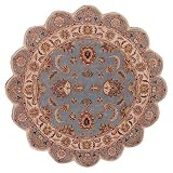Acura Aqua Hand Tufted Wool Star Shaped Rug, 8 ft round