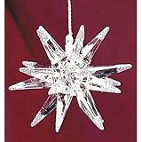 3 Clear Moravian Star Christmas Light Cover Ornament with Laser Glitter #185529