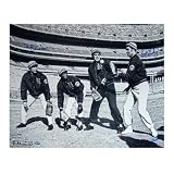 Signed Harrelson Photograph - Art Shamsky Dual NY Tossing Ball Horizontal 16x20 ( in Blue) - Autographed MLB Photos