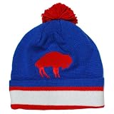 Buffalo Bills Mitchell & Ness Throwback Vintage Knit Hat with Pom