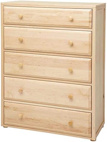 5 Drawer Kids Wooden Dresser