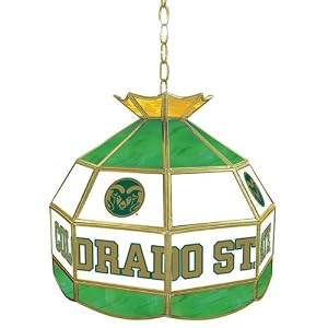 Trademark Colorado State University Stained Glass 16-inch Tiffany Lamp