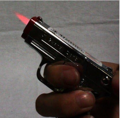 Windproof .45 Caliber ACP Style Butane Jet Torch Lighter with Laser Pointer
