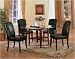 Kitchen & Housewares : Cherry Finish Glass Top Dining Table