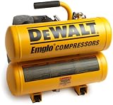 DEWALT D55153 Heavy-Duty 15 Amp 1-Horsepower 4 Gallon Oiled Twin Hot Dog Compressor