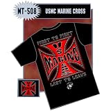 Marine Cross-First To Fight Shirt at Bushrag
