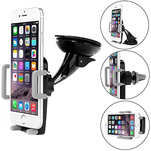 Best Car Mount Holder, ENGIVE New Combination of Vehicle Mount and Car Air Vent Holder for iPhone 6s/6 Plus, Samsung S7/S7 EDGE/S6/S6 EDGE, LG G5, HTC ONE M9, SONY Z5/Z4, Lumia 950xl Smartphones