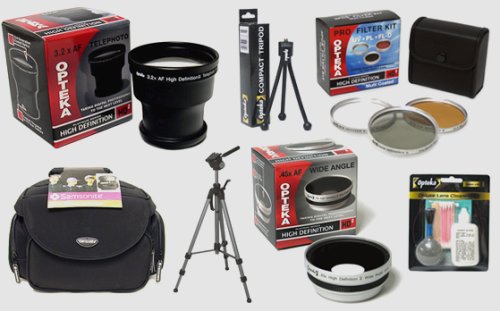 3.2x Telephoto HD Professional Accessory Kit for Konica Minolta DiMAGE Z6 Z5 Z3