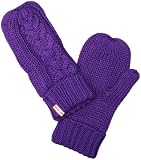 Hunter Chunky Cable Women's Gloves Aubergine One Size