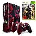 Xbox 360 - Konsole Slim 320 GB Gears of War 3 Edition inkl. 2 Controller + Gears of War 3, schwarz-rot