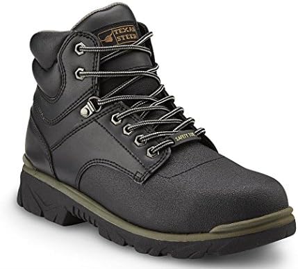 Texas Steer Men's Maximus 6" Safety Toe Work Boot (10, Black)