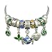 Designer Style World Peace Go Green Charm Bracelet Fashion Jewelry