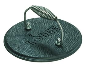 Lodge Logic Pre-Seasoned Round Cast-Iron Grill Press