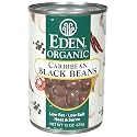 Eden Organic Canned Caribbean Beans, Black, 15-Ounce Cans (Pack of 12)