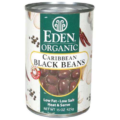 Eden Organic Canned Beans, Black, 15-Ounce Cans (Pack of 12) by Eden