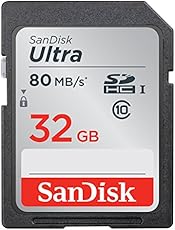 SanDisk Ultra 32GB Class 10 SDHC UHS-I Memory Card Up to 80MB, Grey/Black (SDSDUNC-032G-GN6IN)