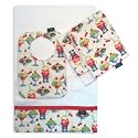 Ice Cream Social Bib, Burp Cloth and Cuddle Blanket Set