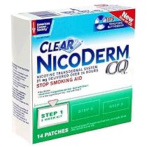 NicoDerm CQ Step 1 Clear Patch, 21 mg, 2-Week Kit (14 patches)
