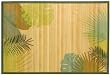Laser Printed Split Bamboo Leaves 3' x 5' Veranda Rug