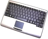 Adesso MINI SLIMTOUCH TOUCHPAD USB  KEYBOARD SILVER WITH BLACK KEYS ( AKB-410US )