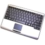 Adesso MINI SLIMTOUCH TOUCHPAD USB  KEYBOARD SILVER WITH BLACK KEYS ( AKB-410US )