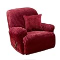 Stretch Royal Diamond Recliner Slipcover - Wine