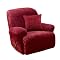 Stretch Royal Diamond Recliner Slipcover - Wine