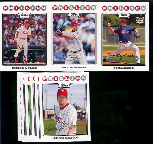 Buy 2008 Topps Philadelphia Phillies Series 1&2 Baseball Cards Complete Team Set of 22 cards... by Topps