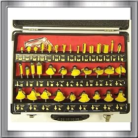 35pc 1/4" Router Bit Set in Case
