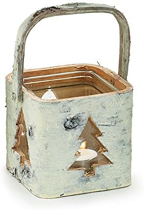 Small Birchbark Candleholder w/ Pinetree Cutout