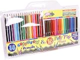 Review Grafix  / (Grafix) 18 Fet Tip Pens & 18 Coloured Pencils Set