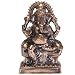 Copper Ganesh Statue on a Throne with Bolster