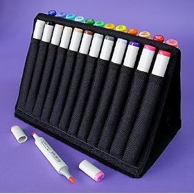 COPIC Manga Wallet Set- 24 Sketch Markers in a Travel Wallet by Art Supplies