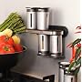 Zevro Zero Gravity Magnetic Spice Rack - 6 Silver Canisters