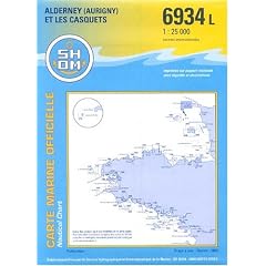 Carte marine : Alderney (Aurigny) et les Casquets