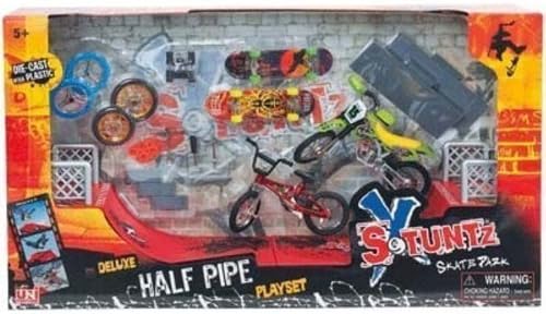 X Stuntz Deluxe Half Pipe Fingerboard Big Air Skatepark Playset by STUNT